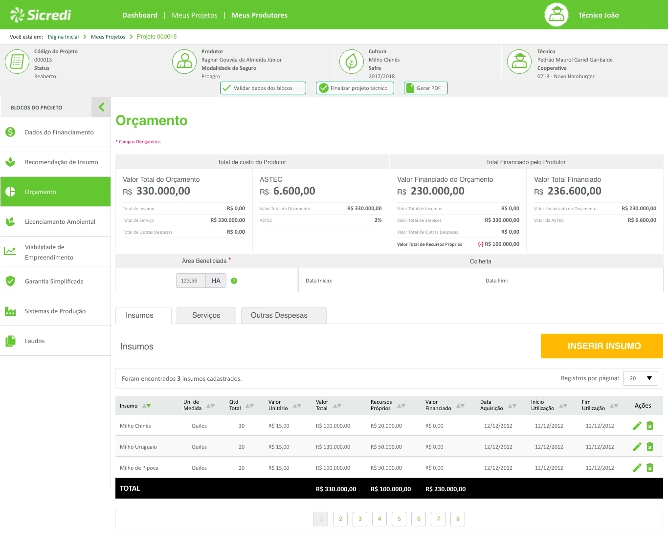 Budget screen redesigned for 1366px laptops